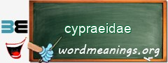 WordMeaning blackboard for cypraeidae